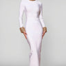 Nita White Embellished Maxi Dress