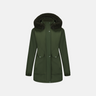 Dames parka jas – Relaxte pasvorm – Waterafstotend – Imitatiebont capuchon – Taillekoord