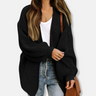 Dames Vest – Oversized Pasvorm – Grofgebreid – Open Voorzijde – Lantern Mouwen