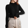 Dames Trui – Slim Fit – Lichtgewicht Breisel – Colkraag – Geribde Boorden