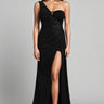 Hryonth One Shoulder Diamond Slit Maxi Dress