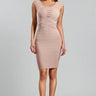 Tada Sleeveless Splice Netting Bandage Mini Dress