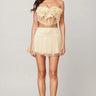 Therese White Floral Tulle Mini Dress Set