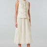 Zahra White Boucle Belted Midi Dress Set