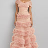 Quinly Pink Tiered Maxi Dress