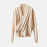 Dames Trui – Wrap Model – Relaxte Pasvorm – Lange Mouwen – Gebreide Wolmix