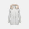 Dames parka jas – Relaxte pasvorm – Waterafstotend – Imitatiebont capuchon – Taillekoord
