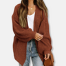 Dames Vest – Oversized Pasvorm – Grofgebreid – Open Voorzijde – Lantern Mouwen
