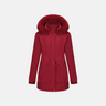 Dames parka jas – Relaxte pasvorm – Waterafstotend – Imitatiebont capuchon – Taillekoord