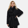 Dames Donsjas - Geweven Stof - Oversized - Col Opstaand - Tailleband