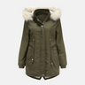 Dames Parka Jas – Verstelbare Taille – Afneembare Bontkraag – Winddichte Manchetten