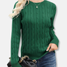 Dames sweatshirt – Kabelbreisel – Relaxed fit – Lange mouw met geribde boorden