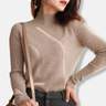 Dames Trui – Slim Fit – Lichtgewicht Breisel – Colkraag – Geribde Boorden
