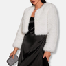 Dames Fur Jas – Cropped Model – Shaggy Textuur – Open Voorzijde – Relaxte Pasvorm