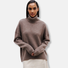 Dames Trui - Fijn Gebreid - Oversized - Coltrui - Lange Mouwen