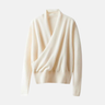 Dames Trui – Wrap Model – Relaxte Pasvorm – Lange Mouwen – Gebreide Wolmix