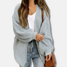 Dames Vest – Oversized Pasvorm – Grofgebreid – Open Voorzijde – Lantern Mouwen
