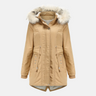 Dames Parka Jas – Verstelbare Taille – Afneembare Bontkraag – Winddichte Manchetten