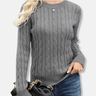 Dames sweatshirt – Kabelbreisel – Relaxed fit – Lange mouw met geribde boorden
