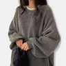 Dames Trui – Oversized Pasvorm – Ballonmouwen – Ronde Hals – Zijsplitten