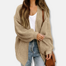 Dames Vest – Oversized Pasvorm – Grofgebreid – Open Voorzijde – Lantern Mouwen