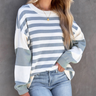 Dames Trui – Oversized Pasvorm – Gestreept – Lage Schouders – Katoen Gebreid