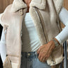 Dames Bodywarmer – Imitatiebont Afwerking – Getailleerd Model – Met Riemsluiting