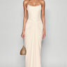Donna White Strapless Fishbone Maxi Dress