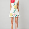 Flavia White Buttercup Embroidered Mini Dress