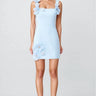 Cesca Blue Floral Mini Dress