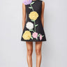 Codi Black Buttercup Embroidered Mini Dress