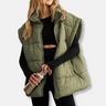 Dames Puffer Vest – Gewatteerd – Relaxte Pasvorm – Hoge Kraag – Heuplengte