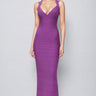 Katrina Purple Bandage Wrap Maxi Dress