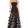 Eryxar Black Polka Dot Mesh Maxi Dress