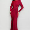 Caya Pure Red Pleated Maxi Dress