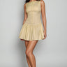 Dazrik Yellow Sleeveless Pleated Mini Dress