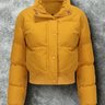Dames Puffer Jack – Cropped Model – Gewatteerd – Ribboorden – Hoge Kraag