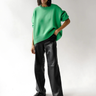 Dames Sweatshirt – Oversized Relaxed Fit – Zachte Knit – Ronde Hals – Geribde Boorden