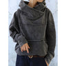 Dames Hoodie – Oversized Pasvorm – Cowl Neck – Deconstructed Naden – Katoenmix