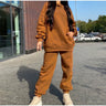 Dames Trainingspak – Oversized Hoodie – Relaxte Joggingbroek – Katoenlook – Ribboorden