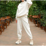 Dames Trainingspak – Oversized Hoodie – Relaxte Joggingbroek – Katoenlook – Ribboorden