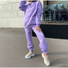 Dames Trainingspak – Oversized Hoodie – Relaxte Joggingbroek – Katoenlook – Ribboorden