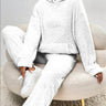 Dames Tweedelig Set – Pullover Hoodie – Wijde Broek – Zachte Pluche Stof