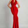 Sena Red Hanging Neck Maxi Dress