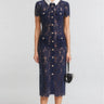 Shaylah Lace Contrast Collar Midi Dress