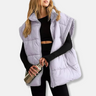 Dames Puffer Vest – Gewatteerd – Relaxte Pasvorm – Hoge Kraag – Heuplengte