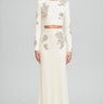 Sebast White Diamond-Studded Maxi Dress Set