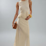 Jora White Fringe Maxi Dress Two Piece Set