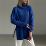 Dames trui met col – Oversized pasvorm – Zachte knit – Geribde boorden