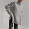 Dames trui met col – Oversized pasvorm – Zachte knit – Geribde boorden